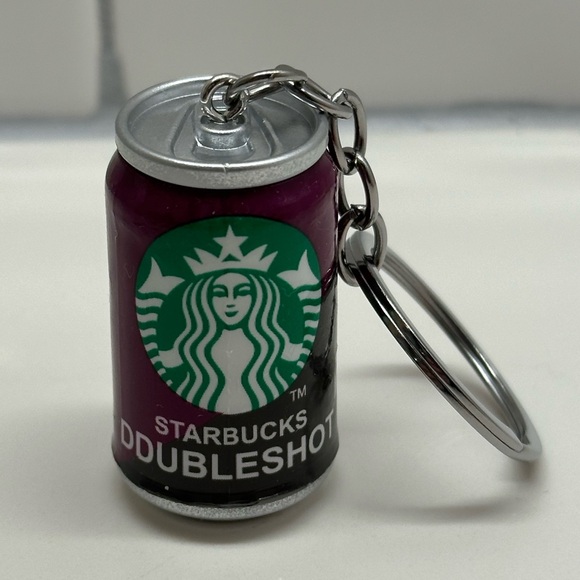 Starbucks Doubleshot Keychain - Purple and Silver - Picture 6 of 7